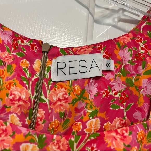 RESA Penelope Romper Pink Ditsy Floral Puffed Sleeves Small F2 - Picture 7 of 7